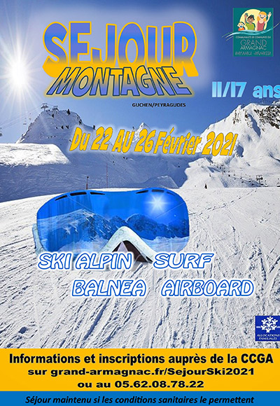Affiche Séjour ski 2021 CCGA