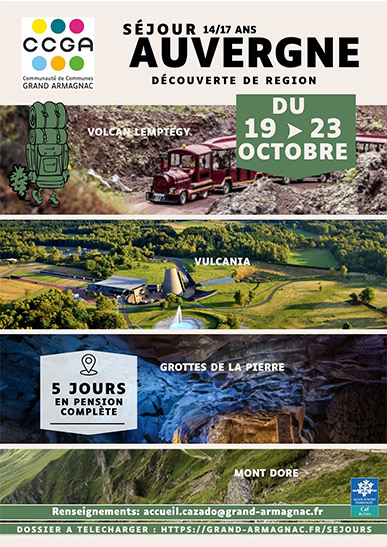Affiche séjour Auvergne 2026- CCGA