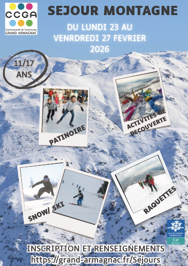 Affiche séjour montagne 2026- CCGA
